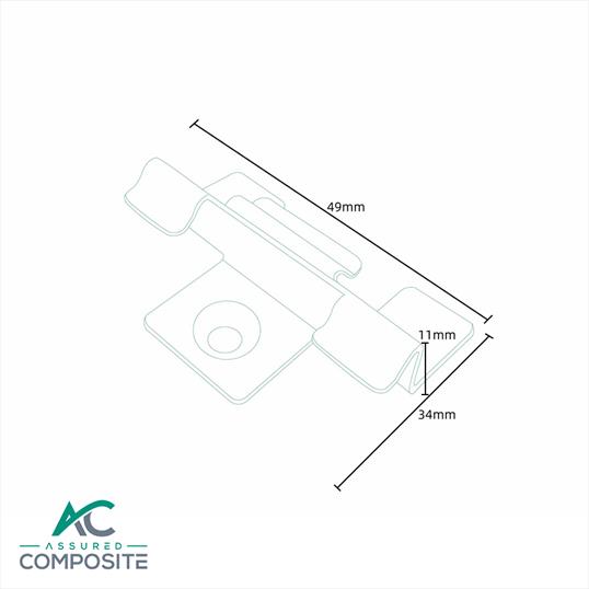 Classic Stainless Steel Clip Dimensions - Assured Composite