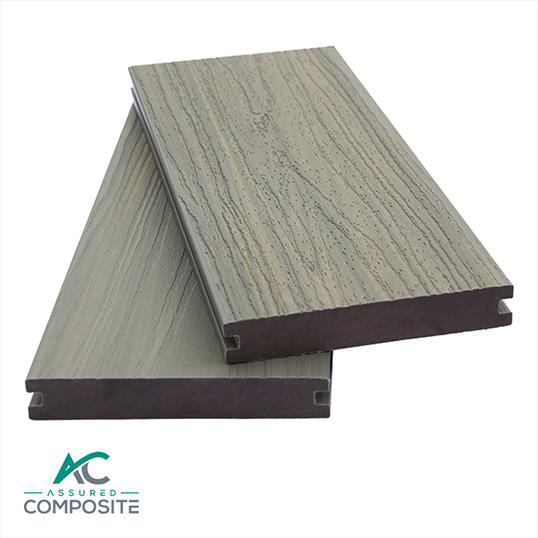Elite Smoke Grey Wood Grain Composite Decking - Assured Composite