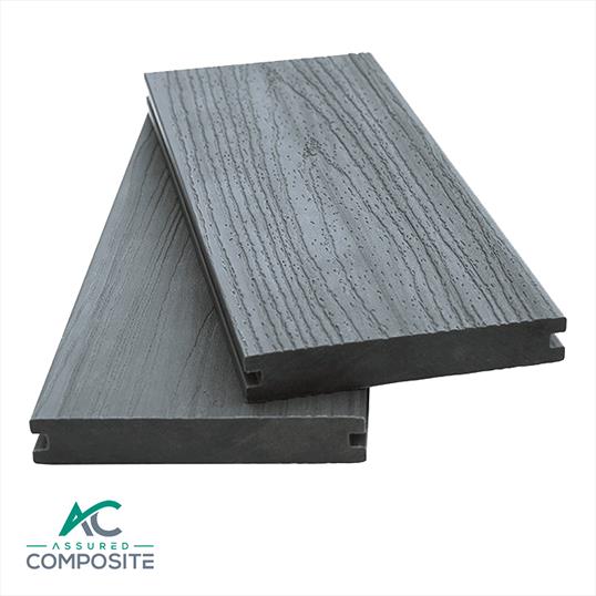 Elite Stone Grey Wood Grain Composite Decking - Assured Composite