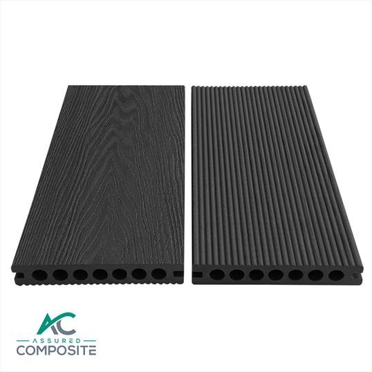 Assured Premier Composite Decking Blue Grey Groove and Grain Side By Side