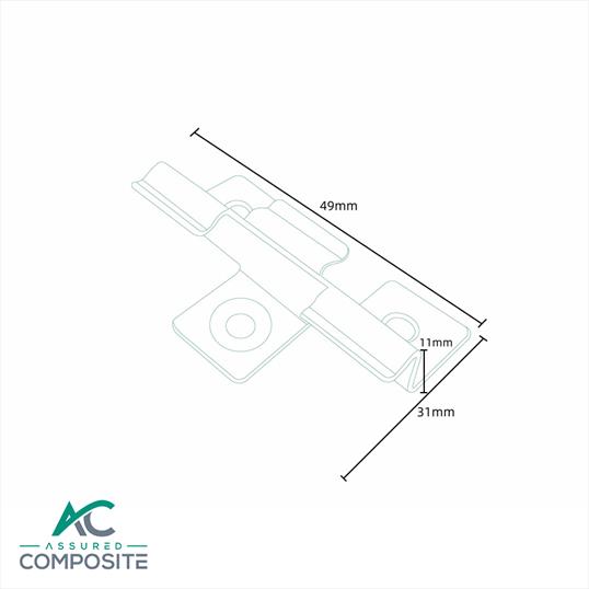 Premier Stainless Clip Dimensions - Assured Composite