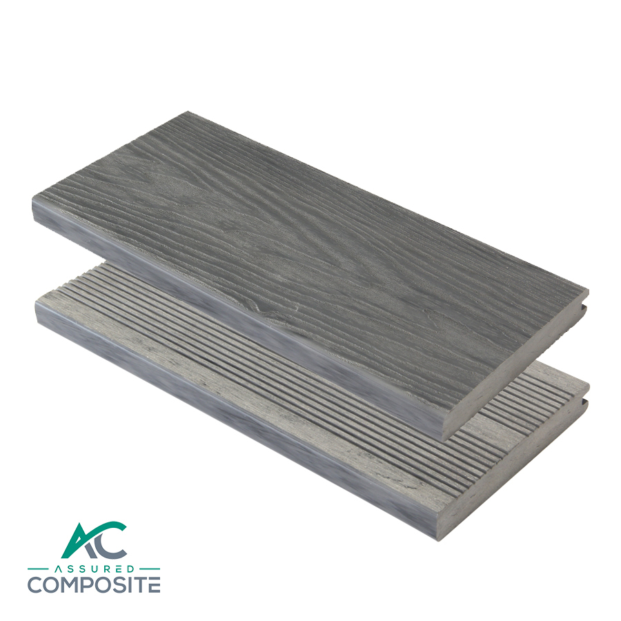 Classic Light Grey And Grey Bullnose Edge Board - Assured Composite
