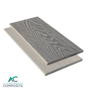 Light Grey And Grey Wood Grain And Sanded Fascia - Assured Composite