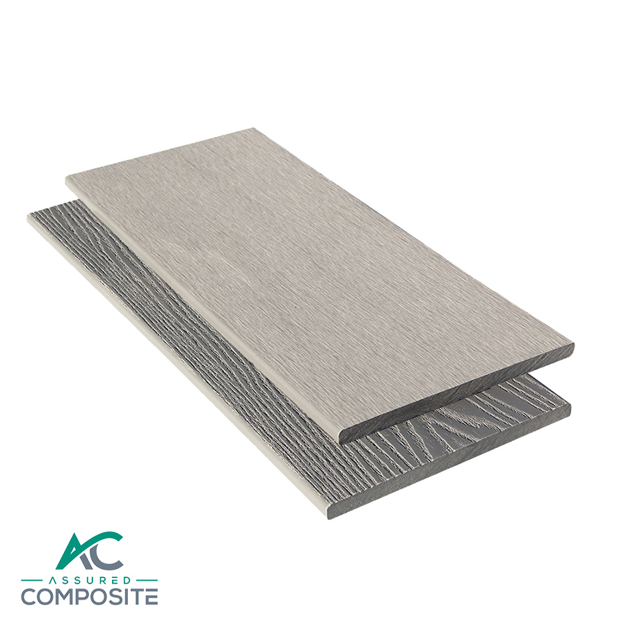 Light Grey And Grey Wood Grain And Sanded Fascia - Assured Composite