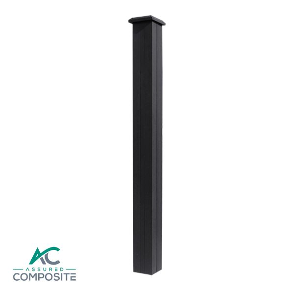 Luxury Black Composite Fence Post - Assured Composite