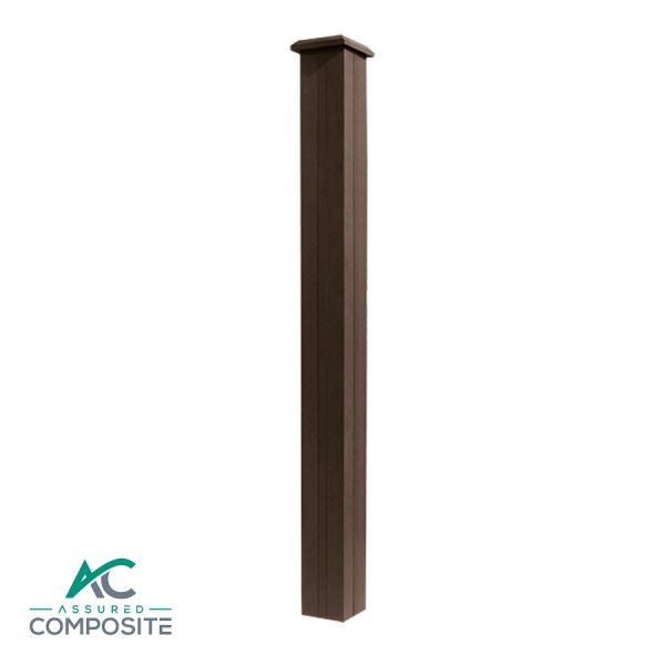 Luxury Brown Composite Fence Post - Assured Composite