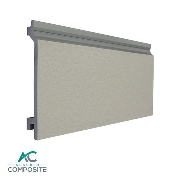 Light Grey Sanded Composite Cladding Front View - Assured Composite