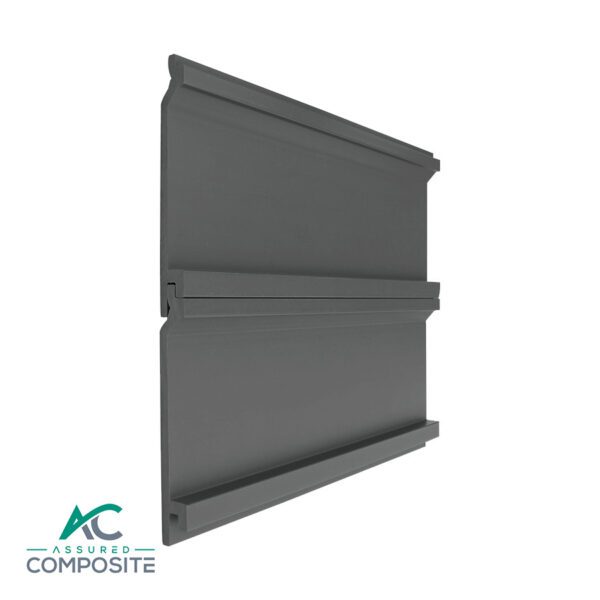 Blue Grey Composite Cladding Back View - Assured Composite