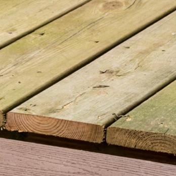 Composite decking and Wood