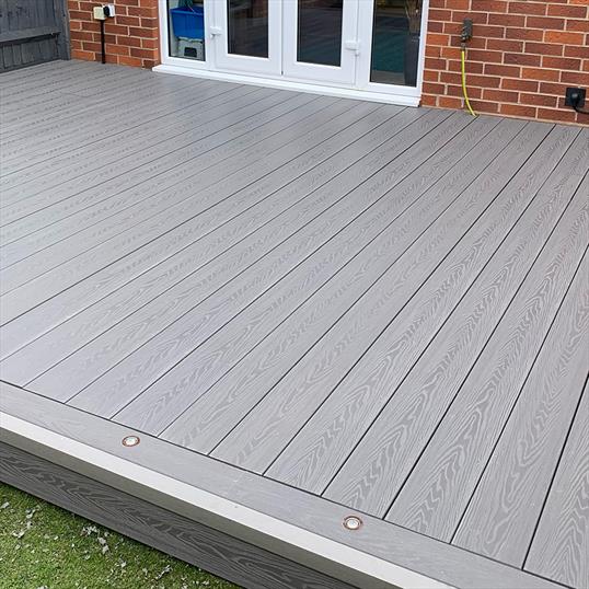 Grey Composite Decking with Lights - Assured Composite